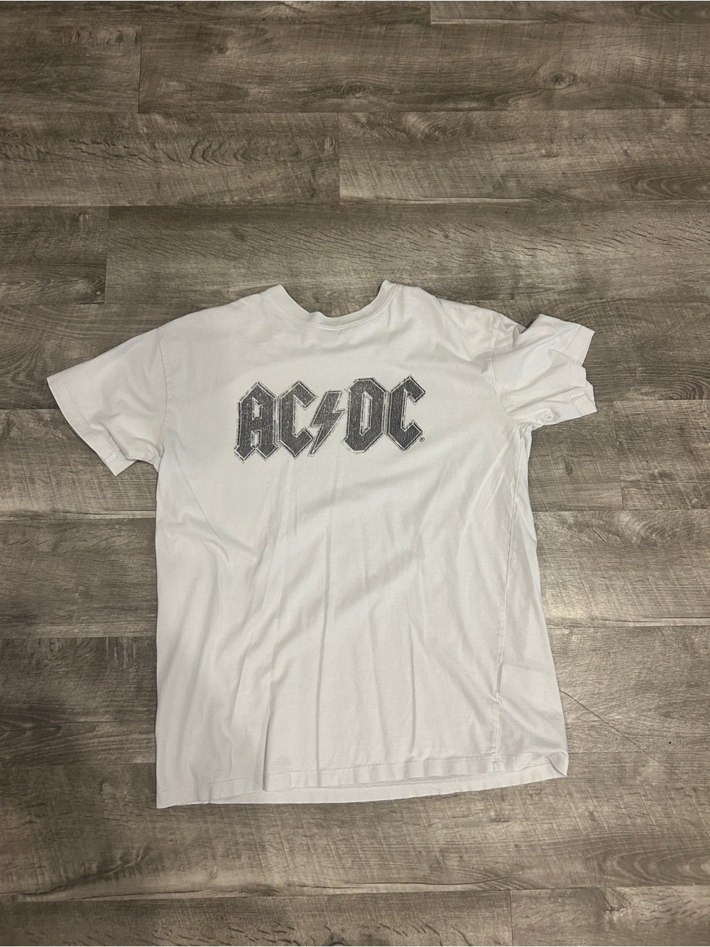 Cotton On White AC/DC Relaxed Boyfriend Tee
